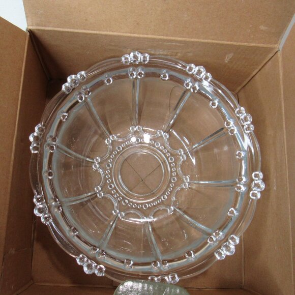 Vintage Holiday Time 7 Inch Glass Covered Candy Dish/Bowl with Lid NEW IN BOX - Picture 8 of 9